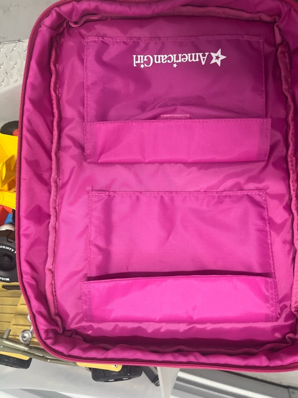 American Girl Hot Pink Luggage Interior Organizer